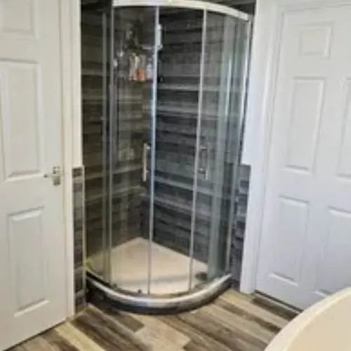Quadrant shower enclosure installed in a Cardiff bathroom refit