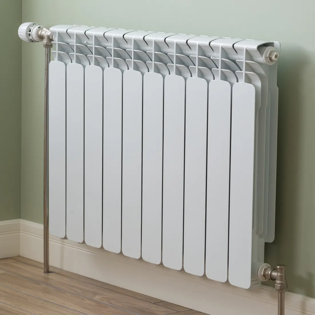 Radiator replacement in Cardiff: new white column radiator